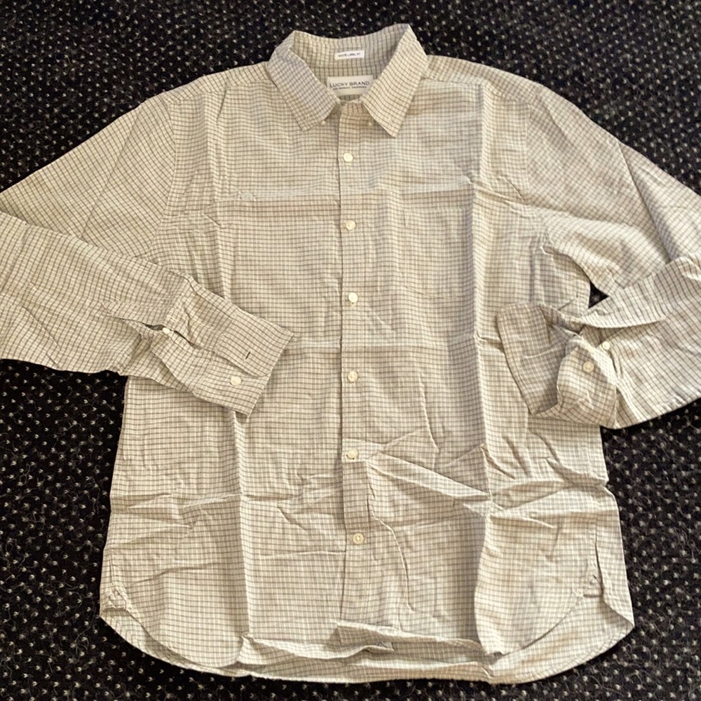 Men's Lucky Brand Large Long Sleeve Button Down Shirt